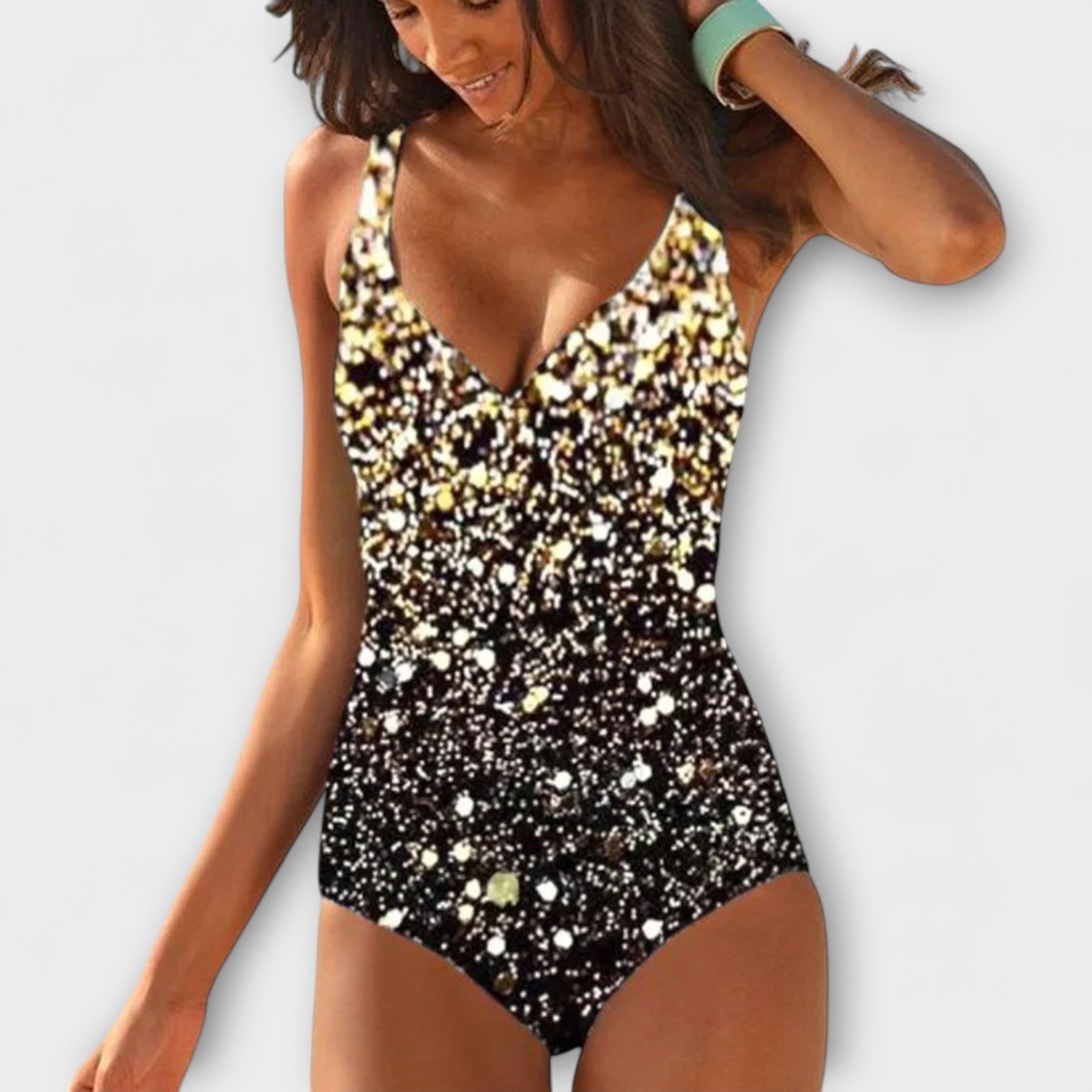 Annie™ One-Piece Swimsuit – Bold Tricolor Chic