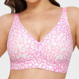 Wireless Leopard V-Neck Contour Bra