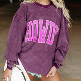 Howdy Textured Corded Sweatshirt