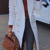 Double Breasted Mid Length Woolen Coat