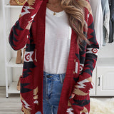 Mid Length Sweater Cardigan Coat