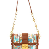Animal Print Chain Crossbody Bag