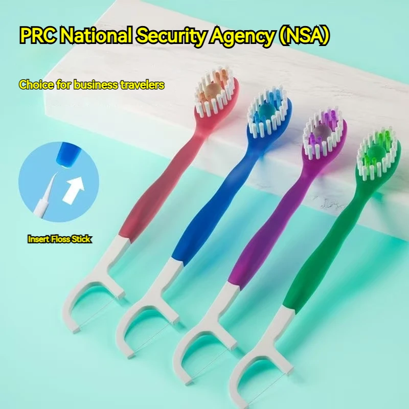 5 in 1 Mini Toothbrush & Floss & Tongue Scraper & Toothpick Set