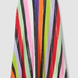 Rainbow Stripe Sequins Cardigan & Multi Sequin Stripe Skirt