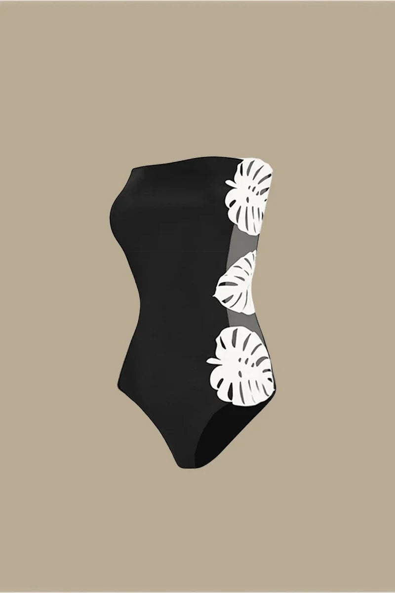 Cutout Strapless Swimsuit