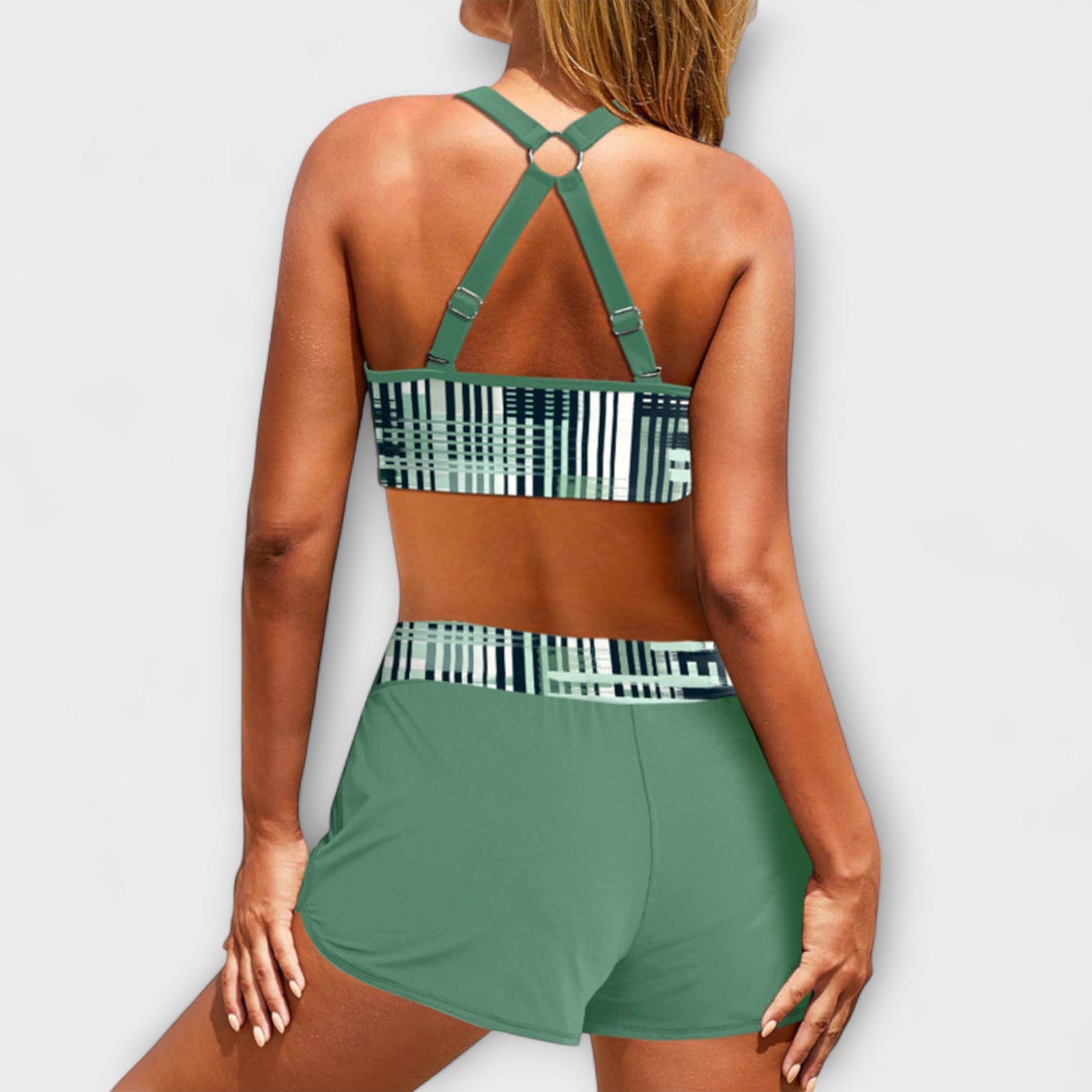 Aive™ High-Waist Bikini Set – Sleek Lines with Flattering Coverage