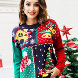Snowflake Christmas Tree Pullover Knit Sweater