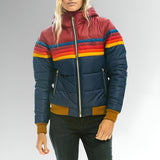 Katrina | Zip-Up Jacket with Rainbow Stripes