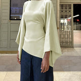 Asymmetrical Butterfly Top in Sage Green