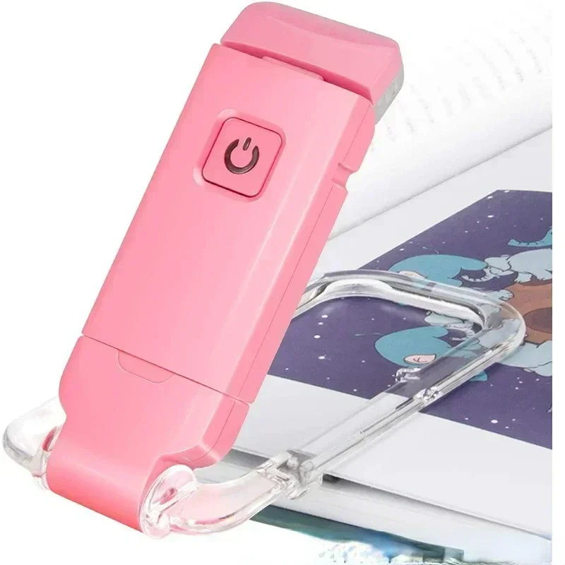USB Rechargeable Book LED Light with Clip for Reading in Bed