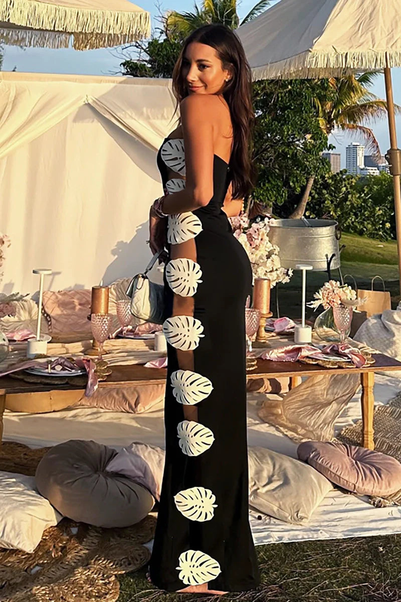 Cutout Strapless Swimsuit