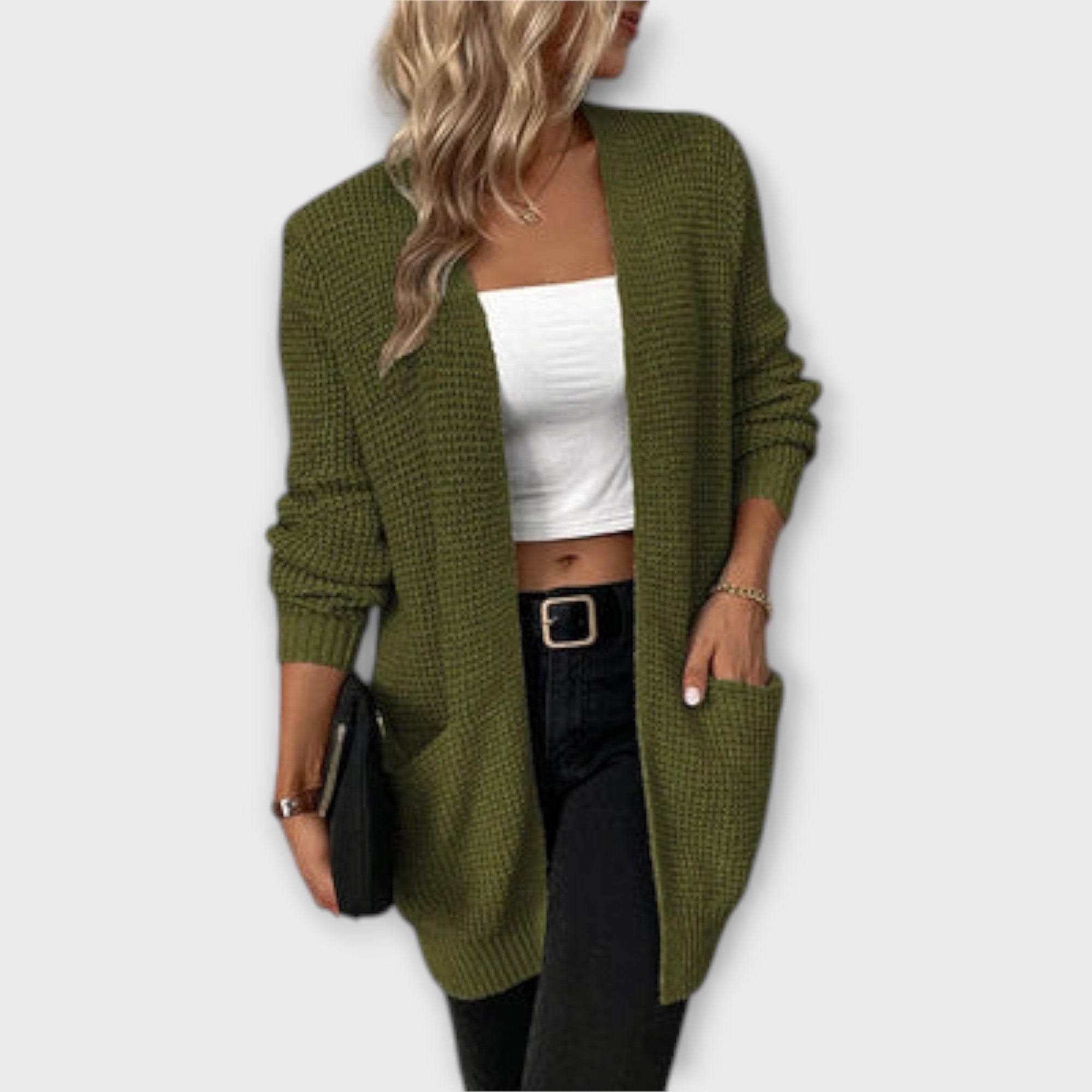 Nancy - Casual knitted sweater with pockets