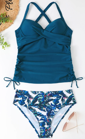 Mitch™ V-Neck Tankini – Sculpted Elegance with Lightness