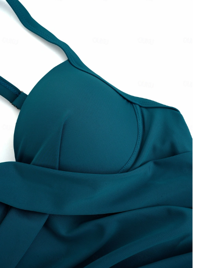 Mitch™ V-Neck Tankini – Sculpted Elegance with Lightness