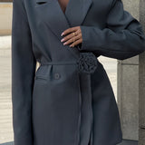 3D Flower Long Sleeve Suit