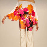 Abstract Waves Two-Piece Set - Orange