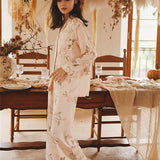 Tribute Satin Floral Sleepwear Set