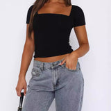 Square Neck Short Sleeve Tee