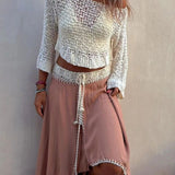 Sunny Meadow Crop Knit Cover-up Top