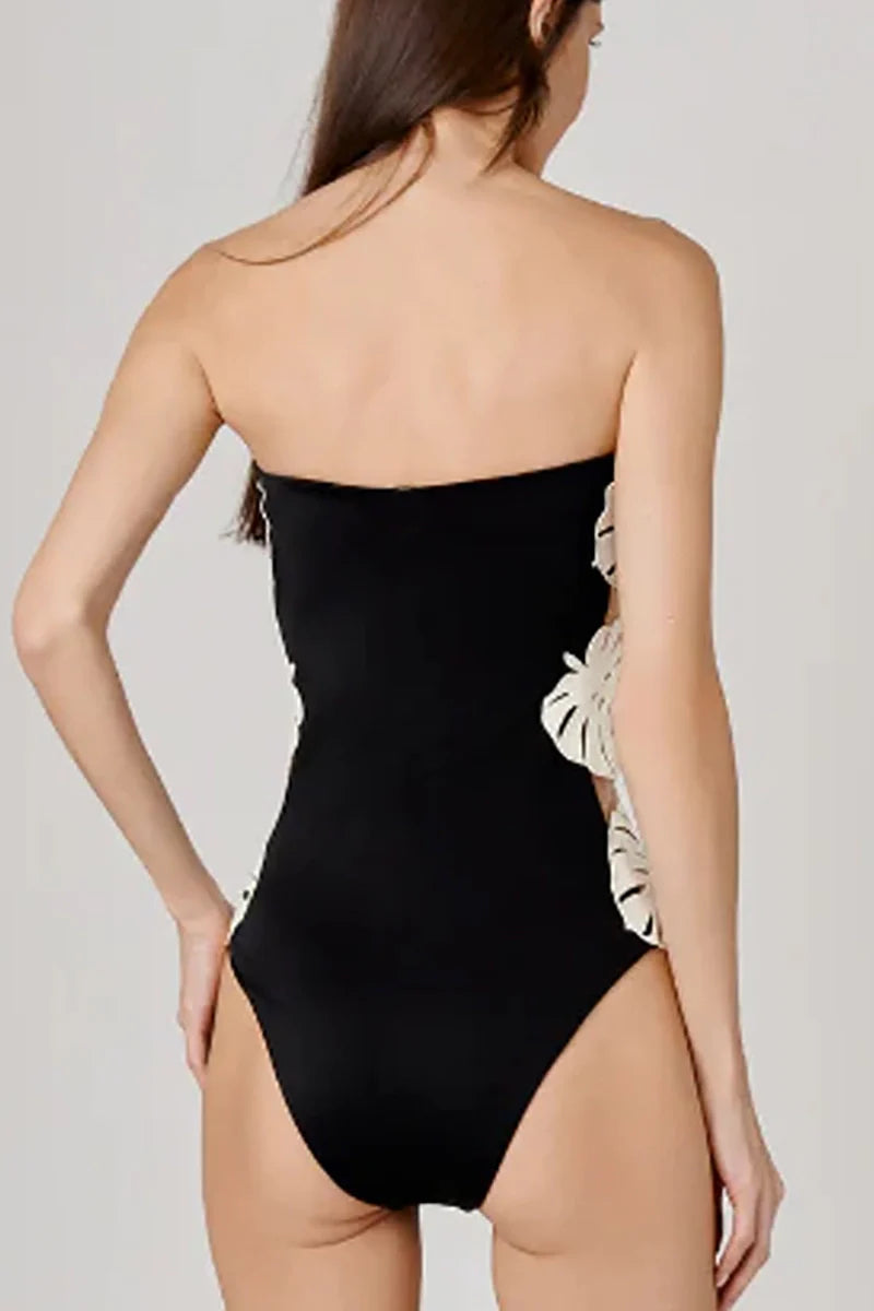 Cutout Strapless Swimsuit