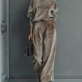 Turtleneck Casual Warm Velvet Pants Set