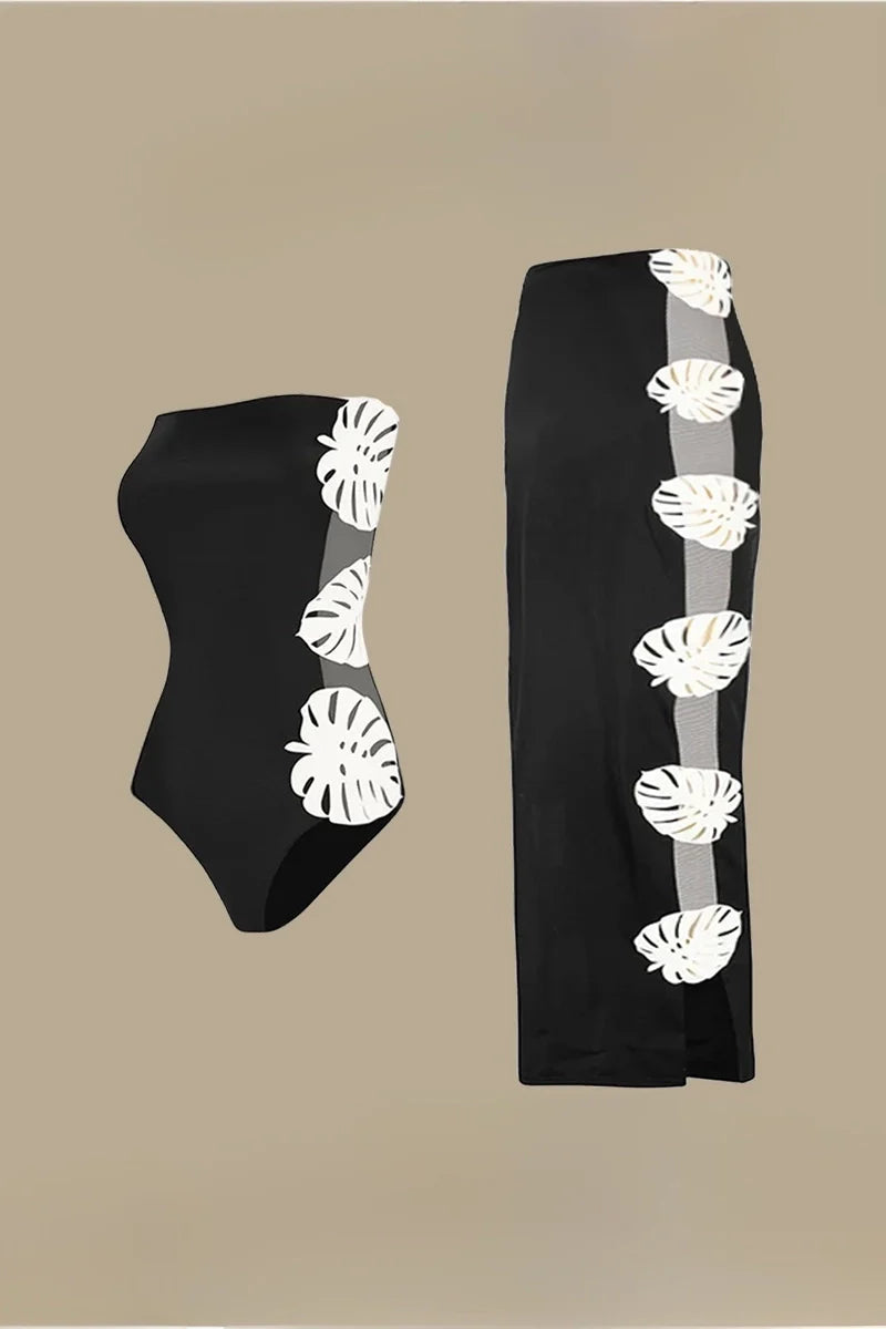 Cutout Strapless Swimsuit