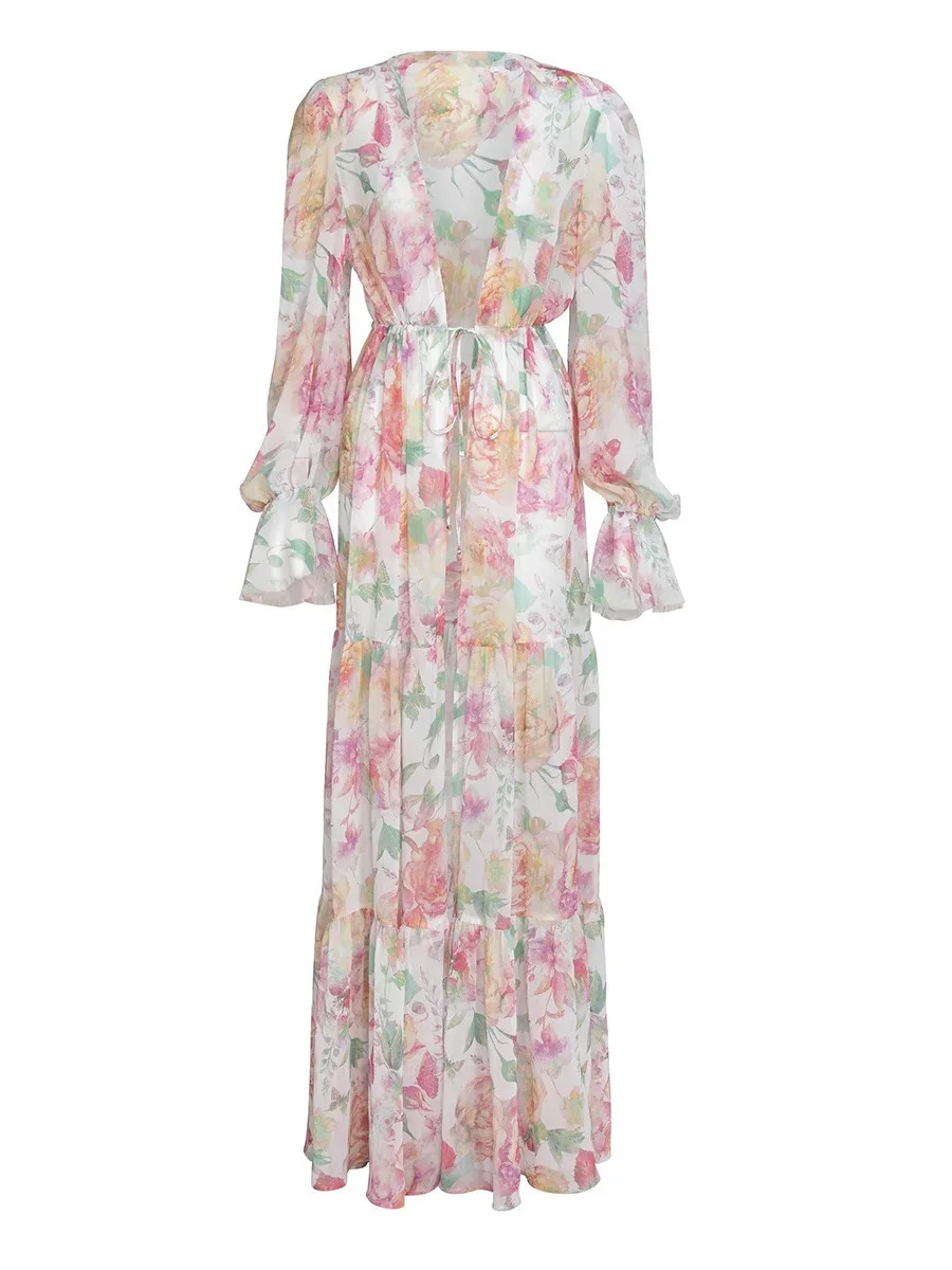 Kara™ Beach Cover-Up – Breezy Kimono Style with Floral Charm