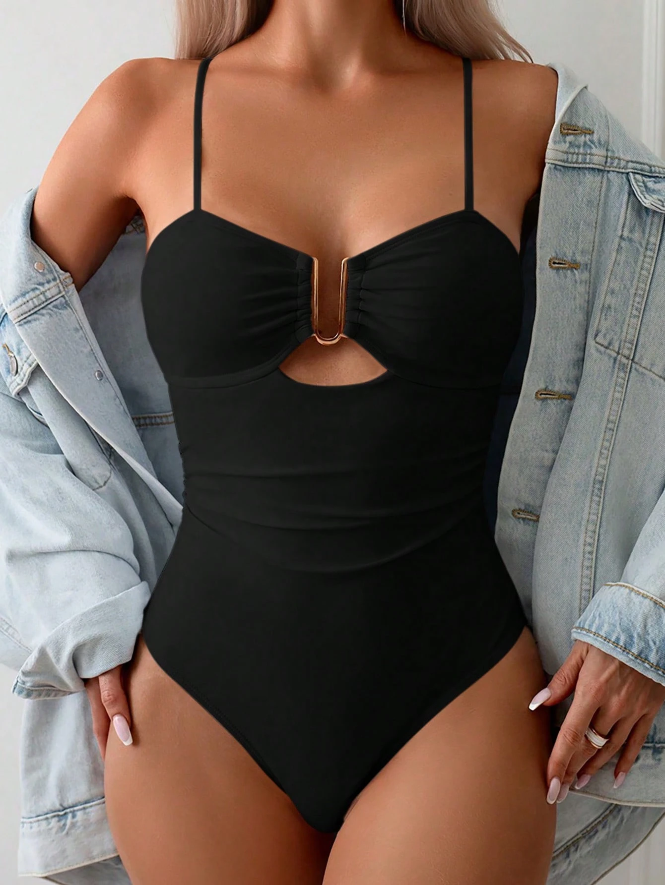 Emelia™ Bandeau One-Piece Swimsuit – Sleek Elegance with Versatile Styling