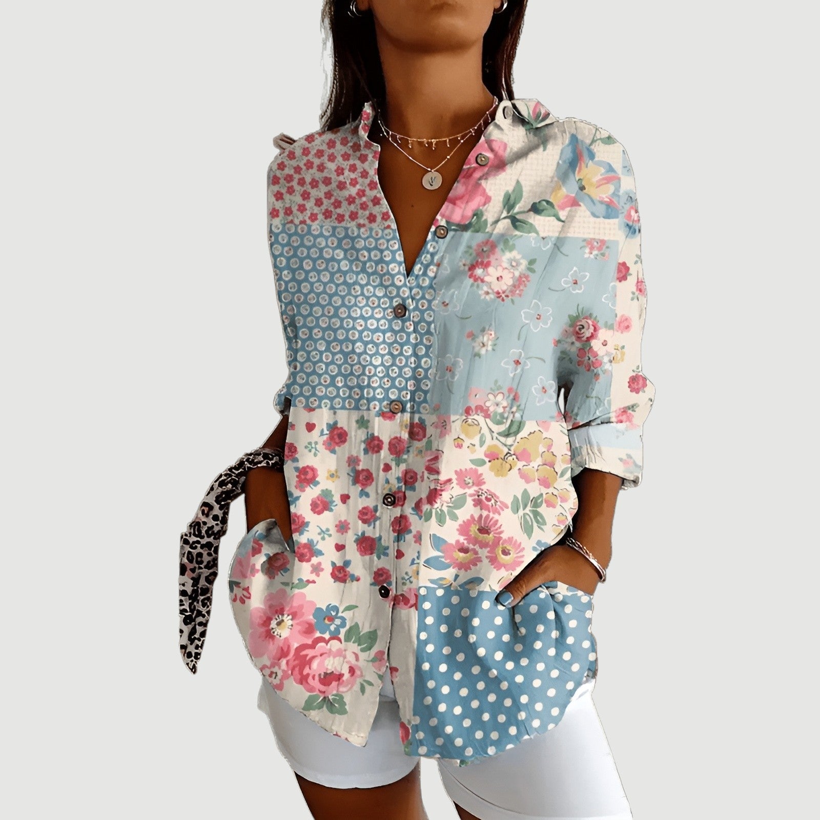 Liv™ | Artistic Flower Bluse