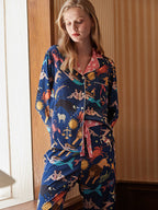 Blue Constellation Long Sleeve Pajama Set