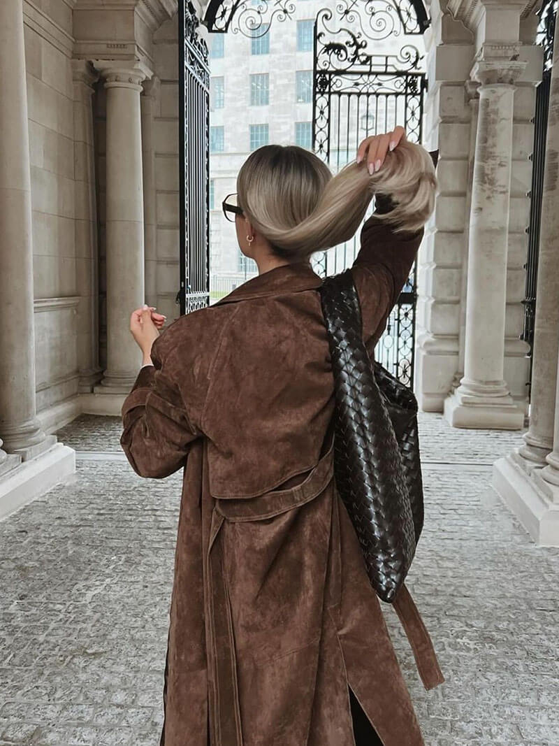 Molly | Kunstwildleder Trenchcoat