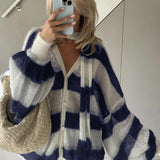 Cozy Stripe Sweater Cardigan