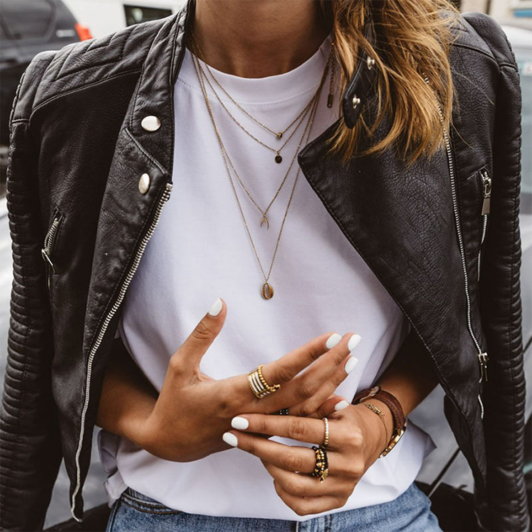 Anneliese | Lederjacke mit gesteppter Eleganz