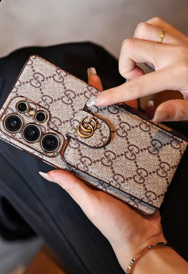 Advanced Leather Samsung Phone Case with Wallet and Strap