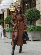 Molly | Kunstwildleder Trenchcoat