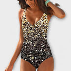 Annie™ One-Piece Swimsuit – Bold Tricolor Chic