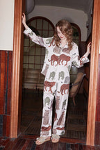 North China Leopard Long-Sleeve Pajama Set