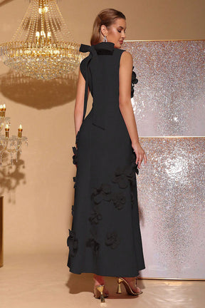 Ethel Flower Embellished Sleeveless Maxi Dress
