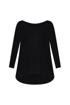 Black Milan 3/4 Sleeve Top