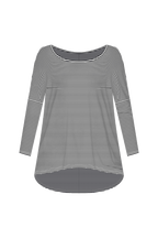 Navy and White Stripe Milan 3/4 Sleeve Top