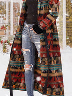 Long Navajo Nordic Lapel Coat
