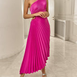 Asymmetrical Pleated Dress