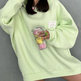 Loose Solid Color Sweatshirt