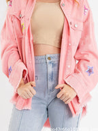 Star Sequin Long Sleeve Cardigan Jacket