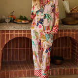 Dressing Leopard Print Silk Pajama Set