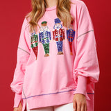 Sequin Nutcracker French Terry Sweatshirt