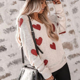Valentine's Day V-Neck Knit Sweater