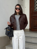 Moto Style Leather Jacket