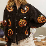 Pumpkin Sequin Oversized Jacket