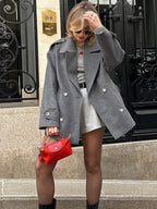 Mid-Length Draped Blazer